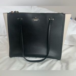 Kate Spade Black and Cream Large Tote